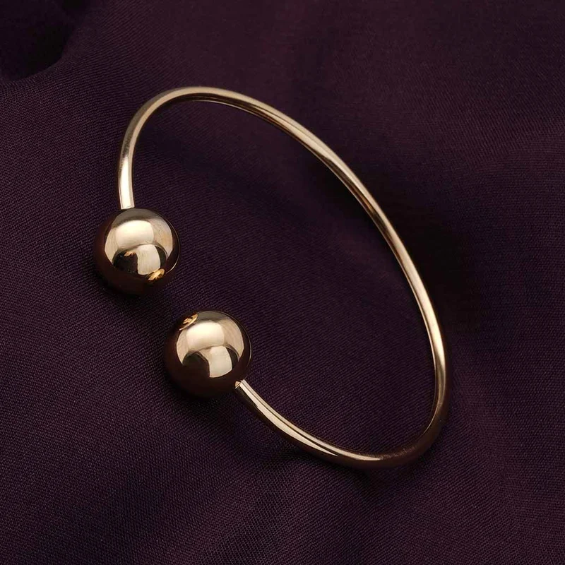 Palmonas PALMONAS 18k Gold Tone Plated Ball Cuff Bangle Bracelet
 for Women
